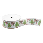 Waterverf Plaid Bow en Kerst Topiary Grosgrain Lint (Spoel)
