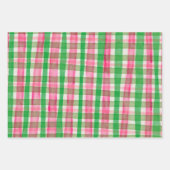 Waterverf Plaid Hand-Drawn Modern Rustic Preppy Inpakpapier Vel (Voorkant 3)