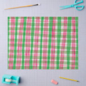 Waterverf Plaid Hand-Drawn Modern Rustic Preppy Tissuepapier (Craft)