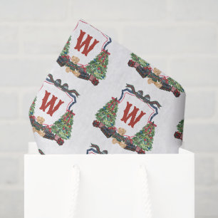 Waterverf Plaid Trui Beer Monogram Wapenschild Kaa Tissuepapier