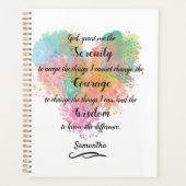 Waterverf Planner Notitieboek Serenity Prayer (Voorkant)