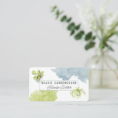 Waterverf Plant House Sitter Visitekaartje (Staand voorkant)