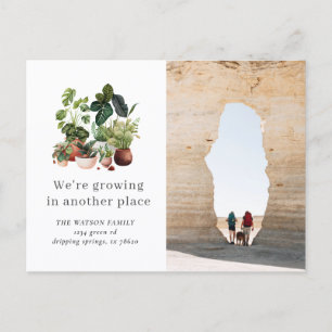 Waterverf Planten Verhuisbericht Postkaart