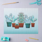 Waterverf Planten woestijn Cactus Tissuepapier (Craft)