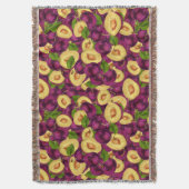 Waterverf Plums Deken (Voorkant Verticaal)