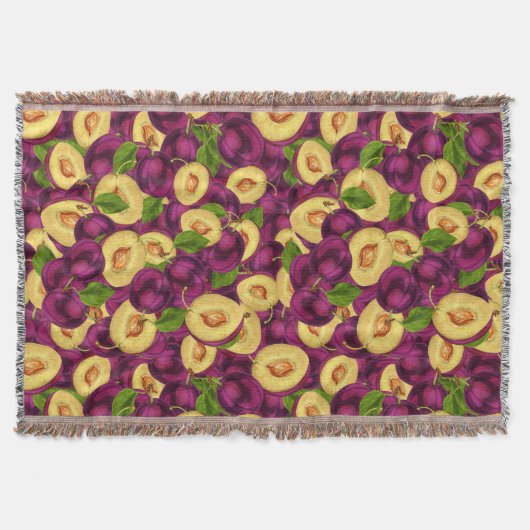Waterverf Plums Deken (Voorkant)