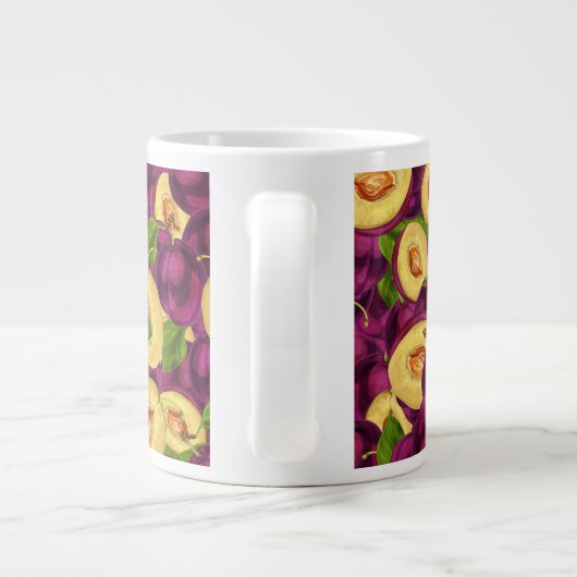 Waterverf Plums Extra Grote Beker (Achterkant)