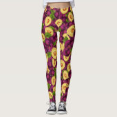 Waterverf Plums Leggings (Voorkant)