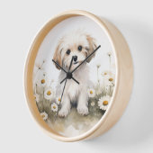 Waterverf poedel in madeliefjes (Hoek)