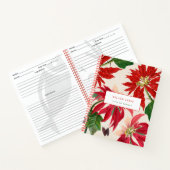 Waterverf Poinsettia bloemengroen recept Notitieboek (Binnen)