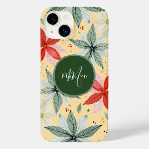 Waterverf Poinsettia Holiday Case-Mate iPhone 14 Hoesje