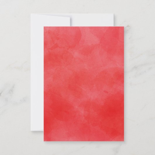 Waterverf Poinsettia Kerstmis Wreath Joy Bedankkaart (Achterkant)