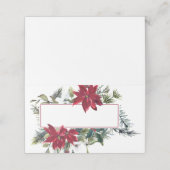 Waterverf poinsettia lijst Kerst (Buitenkant ongevouwen)