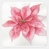 Waterverf Poinsettia Stickers (Voorkant)
