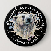 Waterverf Polar Beer Ronde Button 4,0 Cm (Voorkant)
