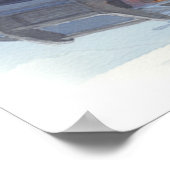 Waterverf politie auto ontlopen Poster muurkunst (Hoek)