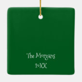 Waterverf Polka Dot Kerstboom Keepsake Keramisch Ornament (Achterkant)