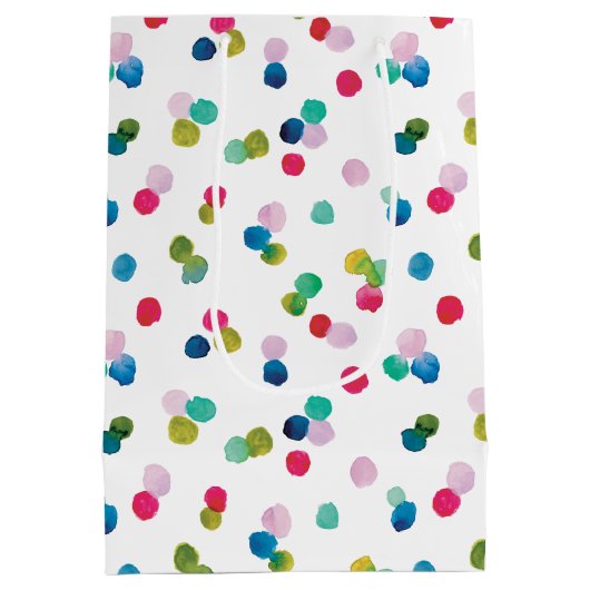 Waterverf Polka Dot Poms Medium Cadeauzakje (Achterkant)