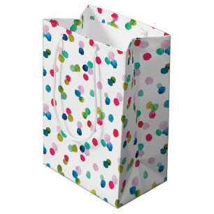 Waterverf Polka Dot Poms Medium Cadeauzakje