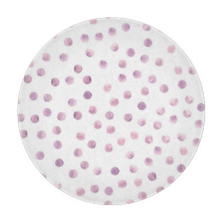 Waterverf polka stippen, roze geometrische achterg snijplank