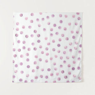 Waterverf polka stippen, roze geometrische achterg wandkleed