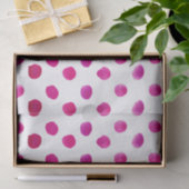 Waterverf polka stipt roze tissuepapier (Geschenk)