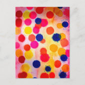 Waterverf polka stipt schattige cirkels briefkaart (Voorkant)