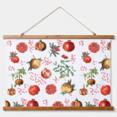 Waterverf Pomegranate Mediterranean Fruit Pattern Hangend Wandkleed (Voorkant)