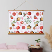 Waterverf Pomegranate Mediterranean Fruit Pattern Hangend Wandkleed (Slaapkamer)