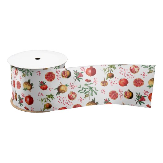 Waterverf Pomegranate Mediterranean Fruit Pattern Lint (Spoel)