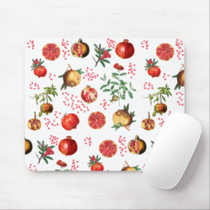 Waterverf Pomegranate Mediterranean Fruit Pattern Muismat