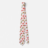 Waterverf Pomegranate Mediterranean Fruit Pattern Stropdas (Voorkant)