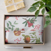Waterverf Pomegranate Mediterranean Fruit Pattern Tissuepapier (Geschenk)