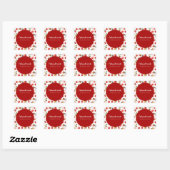 Waterverf Pomegranate Pattern Rosh Hashanah Vierkante Sticker (Vel)