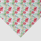 Waterverf Pomegranate red Fruit Pattern Tissuepapier (Detail)