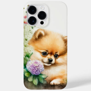 WATERVERF POMERANIAN PUPPG DOG Case-Mate iPhone 14 PRO MAX HOESJE