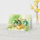 Waterverf pomkins Folded Wenskaart Kaart (Gele Bloem)