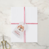Waterverf Pommeren Bow Stropdas Merry kerst Cadeaulabel (Met Touw)