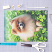 Waterverf Pommerse Shamrocks Decoupage Tissuepapier (Craft)