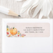 Waterverf pompoen baby shower etiket (Insitu)