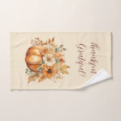 Waterverf pompoen bloemontwerp- bad handdoek (Handdoek)