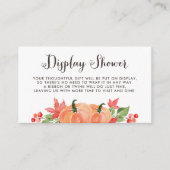 Waterverf pompoen en esdoorn bladeren display douc informatiekaartje (Voorkant)