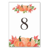 Waterverf Pompoen en Esdoornblad Kransen Tafel 8 Kaart (Achterkant)