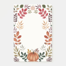 Waterverf pompoen en herfstleien