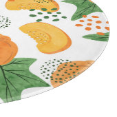 Waterverf Pompoen Groente: Sinaasappel Naadloos Snijplank (Hoek)