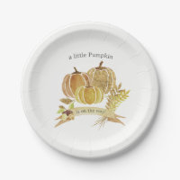 Waterverf Pompoen Herfst Baby shower Papier Bord