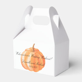 Waterverf Pompoen Herfst Bruiloft Gable Favor Doze Bedankdoosjes
