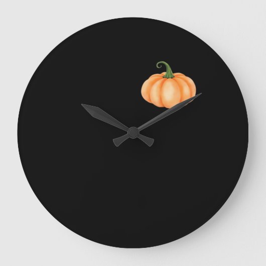 Waterverf pompoen - Herfst en Halloween Ontwerp O Grote Klok (Voorkant)