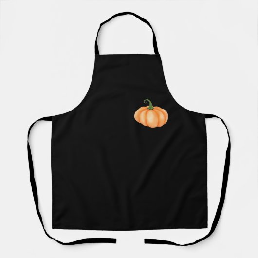 Waterverf pompoen - Herfst en Halloween Ontwerp O Schort (Voorkant)