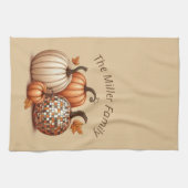 Waterverf Pompoen Herfst Herfst Custom Theedoek (Horizontaal)